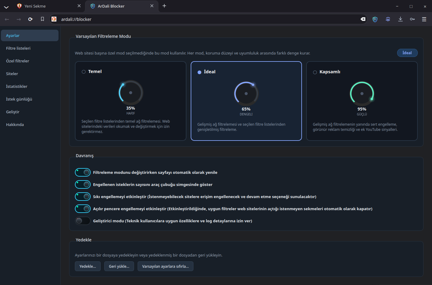 ArDali Blocker Interface